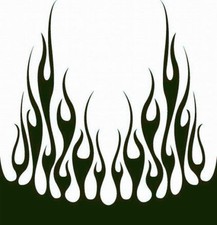 #66 FLAME HOOD DECAL VINYL GRAPHIC CAR TRUCK AUTO SUV VAN  SEMI CROSS OVER BLAZE