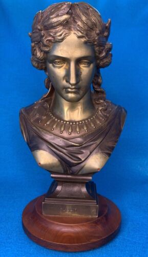 Bronze Bust - Sappho - 19th cent - RARE! - by Desire Pierre Louis Marie - Picture 1 of 22