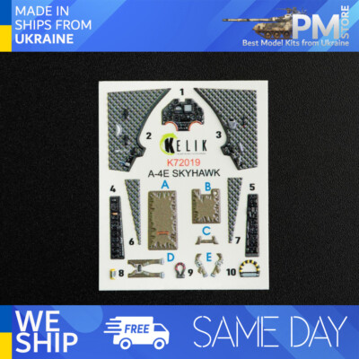 Kelik  K72019 1/72 A-4E ''Skyhawk'' interior 3D decals for Fujimi/Hobby 2000 kit