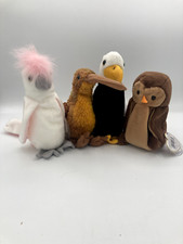 Vintage Ty Beanie Baby lot 4pc Baldy Kuku Hoot Beak RETIRED with tags