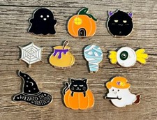 10pc RANDOM Halloween Metal Shoe Charms for Crocs or Shoe Laces