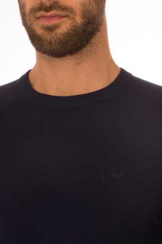 Maglia Maglione Armani Jeans Sweater REGULAR FIT Lana Uomo Blu 8N6M916M12Z 545 - Imagen 3 de 8