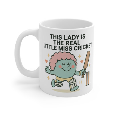 This Lady Is the Real Little Miss Cricket Tasse - lustiges Geschenk für ihre Cricket Queen