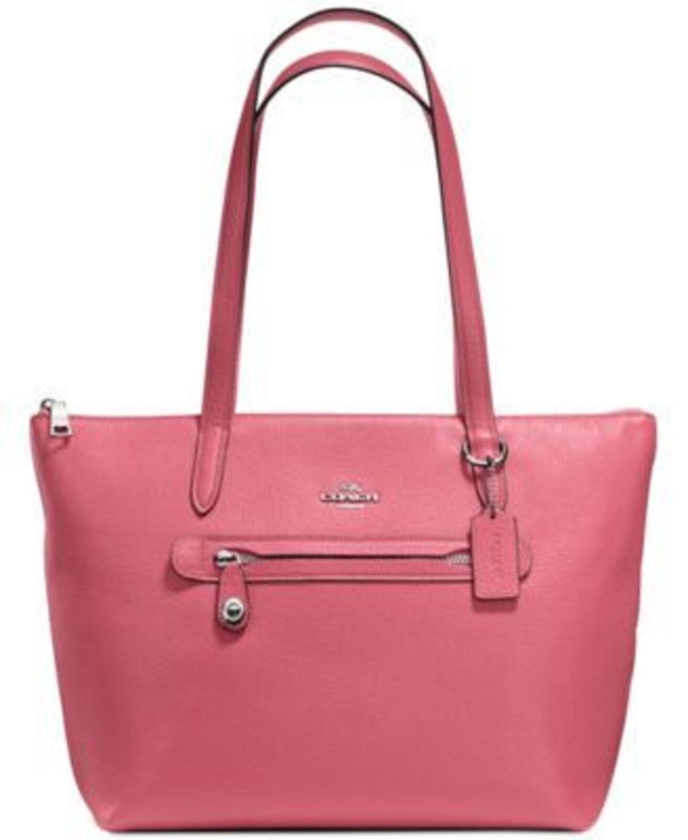 バッグ Coach Turnrock Pink Leather Tote Bag 61dm914MGsL._UL1500_1200x1200.