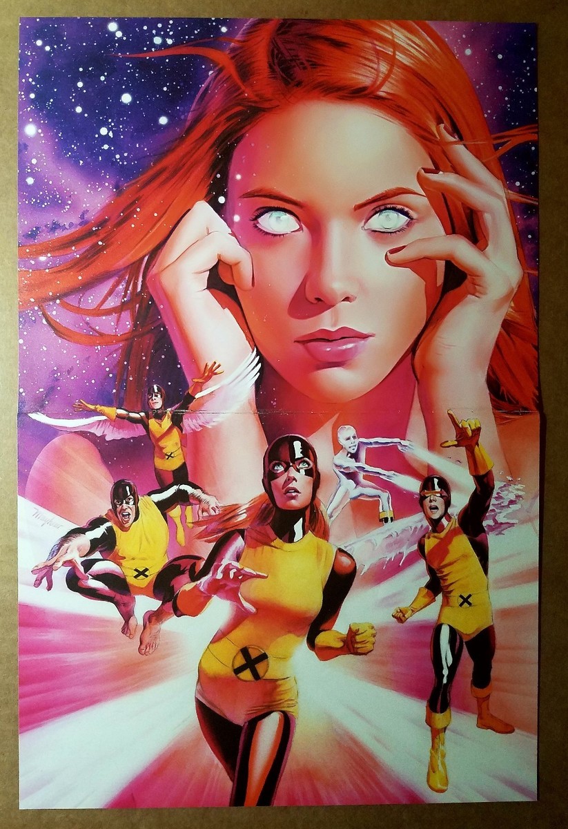Vintage X-Men Jean Grey Marvel Girl Phoenix Marvel Comic Poster by