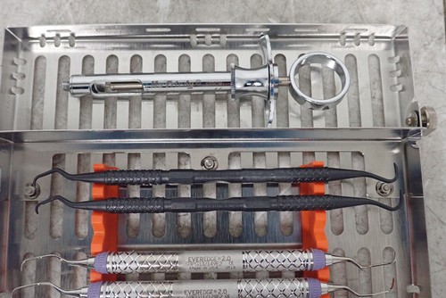 Lot of 16 Hu-Friedy Everedge 2.0 Dental Instruments w/ IMS Cassette 8" x 11" - Picture 5 of 15