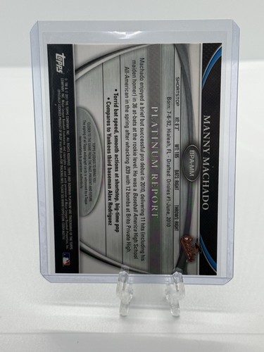 Manny Machado 2011 Bowman Platinum Prospect Autograph Refractors #MM - Picture 8 of 9