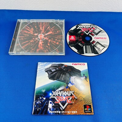 PS Playstation Xevious 3D/G Plus Namco Japan Tested Working Used