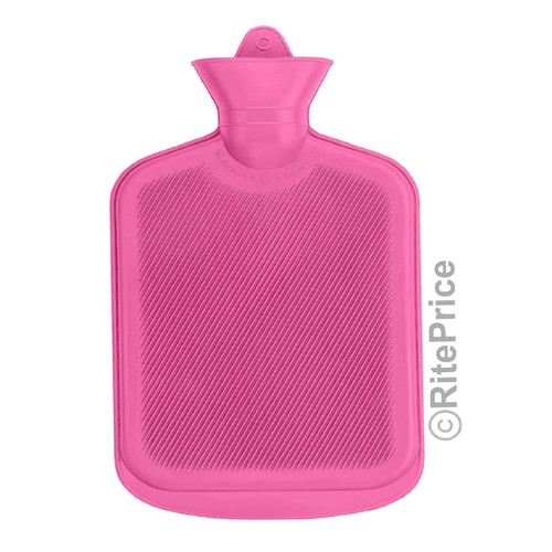 2000ML Hot Water Bottle Thick Rubber Bag Warmer Heat - Assorted color (3 Pack) - Picture 5 of 11