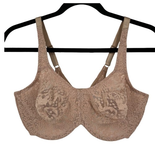Wacoal Bra 65547 Halo Lace Full Figure Underwire tan size 38DD 38E eBay