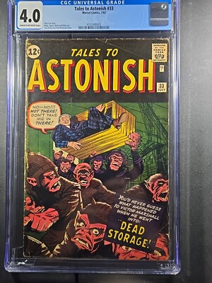 1962 TALES to ASTONISH #33 - Ditko, Kirby art, Stan Lee - Marvel Comics CGC 4.0