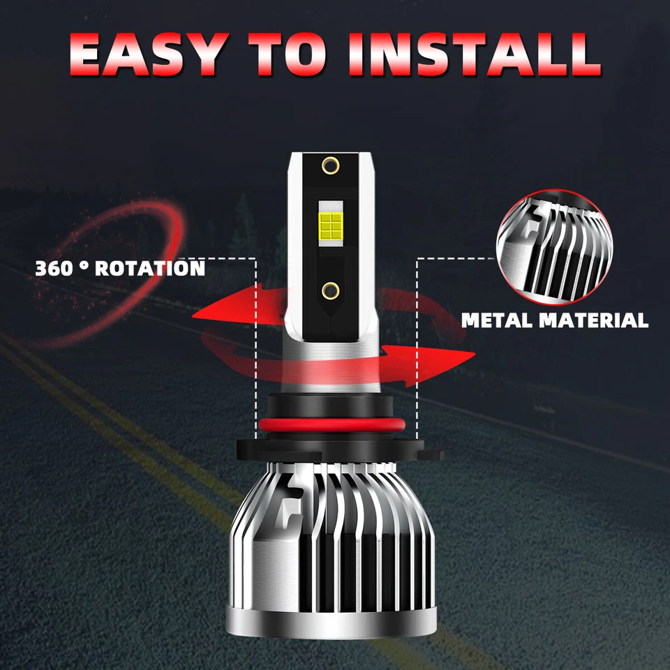 6Pcs LED Headlights Fog Lights Super Bright Bulbs For Acura MDX 2004 2005 2006 - Image 4 of 4