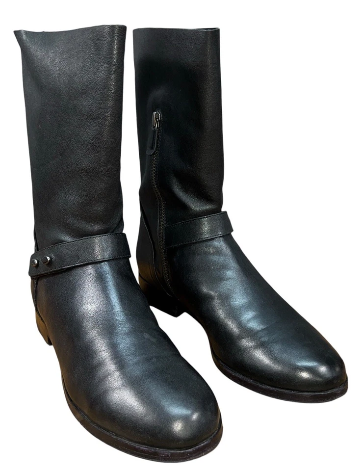 Botas de cuero Eileen Fisher Motor en negro talla 8,5 M Foto 4 de 4
