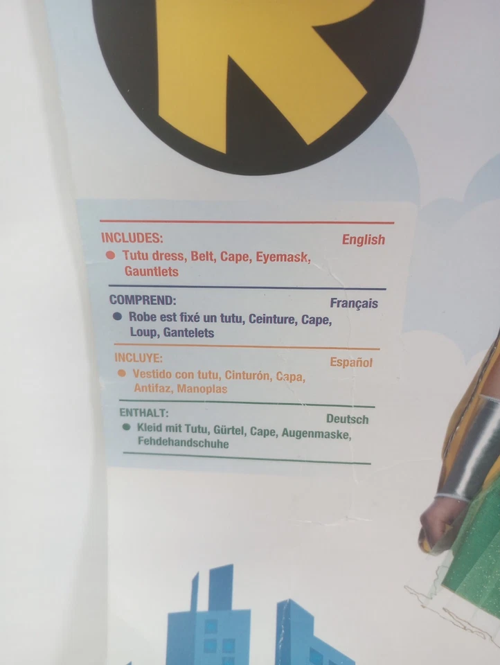 Vestido Tutú Robin Infantil Liga de la Justicia - Mediano Foto 3 de 4