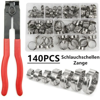 210 Stück Edelstahl-Schlauchklemmen-Set – 12 Größen (6–36,1 Mm), Mit Zange, 304 Edelstahl
