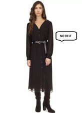 $185 Michael Kors Women's Button-Down Midi Dress, Black, Size- XL