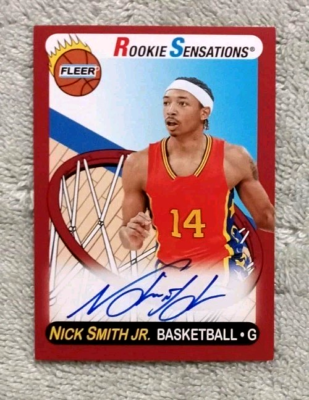 2024 UD Fleer Retro Nick Smith Jr. Rookie Sensations Auto