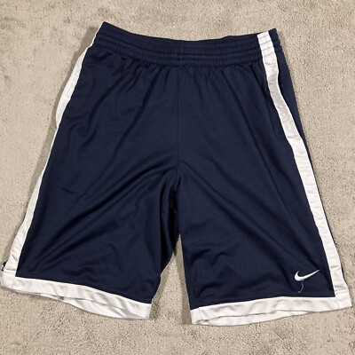 Nike Basketball Shorts Mens Small Embroidered Blue White Jersey Sports Workout