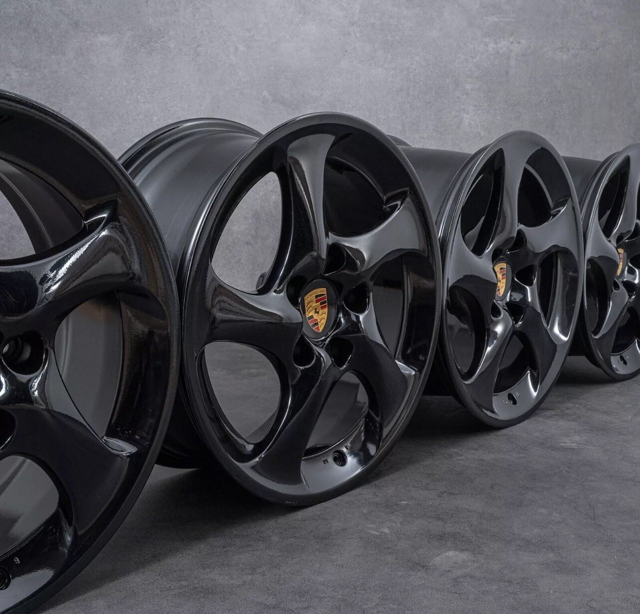 986 Custom Rims OEM PORSCHE 993 996 986 ORIGINAL FACTORY TURBO TWIST WHEELS RIMS ...