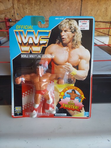 WWF Hasbro Texas Tornado Blue Card series American...