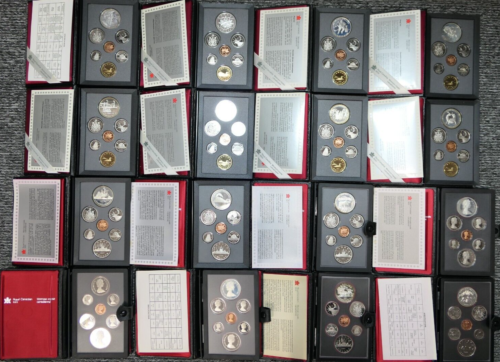 16x Royal Canada Kanada Proof Set 7 Münzen Jahrgänge 1980-1995, in OVP - Bild 1 von 7