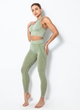 2 Piece Sets Women Fitness Yoga Set Sport Gym Workout Leggings and Sports Bra