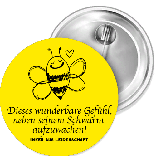 Imker aus Leidenschaft Bienen Button Anstecker Aufkleber Flaschenöffn Spiegel - Picture 1 of 5