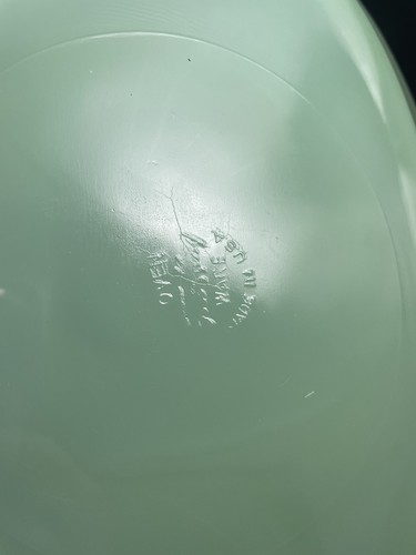 Vintage Fire King Jadeite Green Milk Glass Platter Service Serving Dish Ribbed - Picture 6 of 7