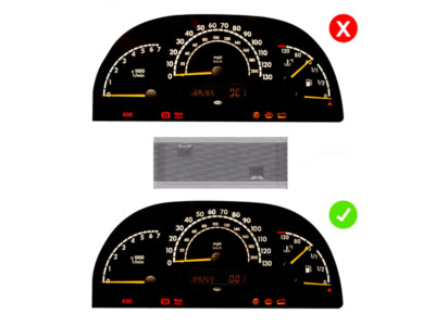 Letronix Mercedes Vito W638 Speedometer Multifunction Display Pixel Repair Film
