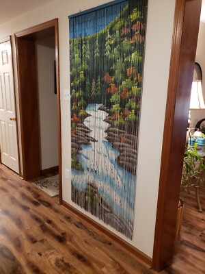 ABeadedCurtain - Mountain Stream Beaded Curtain 90 Strands  (+Hanging Hardware)