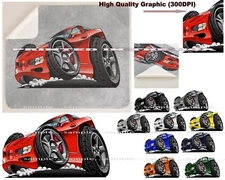 Corvette C5 Model Year Smokin Tires DigiRods Cartoon Car Sherpa Fleece Blanket