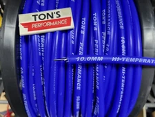 Ton's Performance 10mm Blue silicone Spiral Core Spark plug wire By the foot