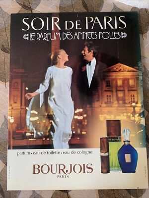 Alter Werbekarton ''Soir De Paris'' Parfum Bourjois