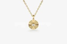 Moissanite Minimal Disc Ballerina Necklace 925 Sterling Silver Duty Free