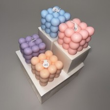 Bubble Candle - Cube Soy Wax Candles Home Decor Candle Scented Candle Set 4 Pk