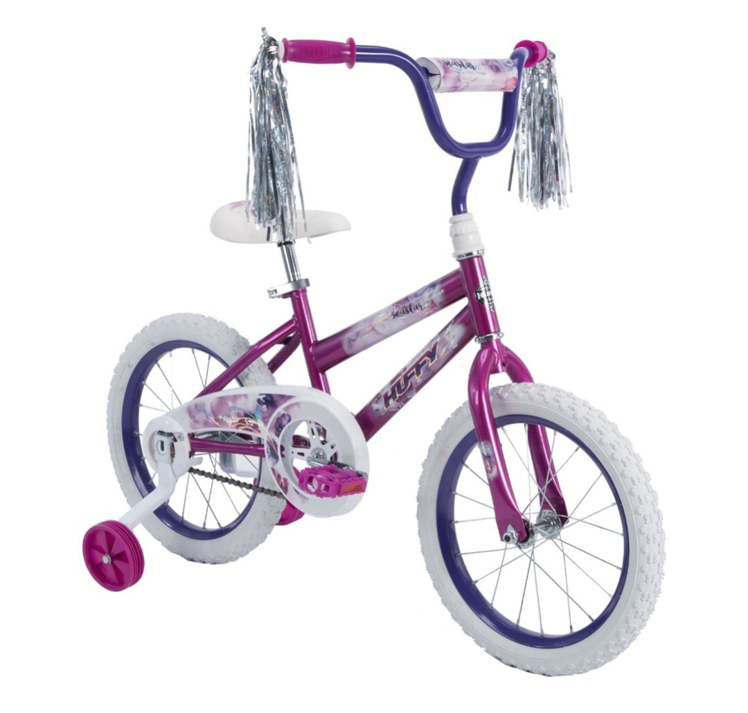 Huffy 16 In. Sea Star Kids Bike for Girls Ages 4 and Up, Child, Metallic Purple