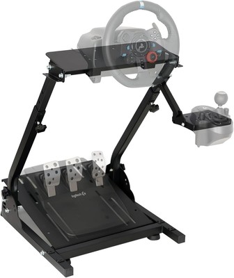 Height Adjustable Racing Wheel Stand Compatible with Logitech G25/G29 - Foldable