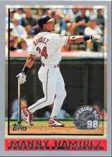 1998 Topps Opening Day Manny Ramirez Cleveland Indians #61