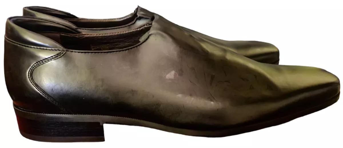 Donald Pliner Rex 30 Black Nappa Stretch Leather Casual Loafer