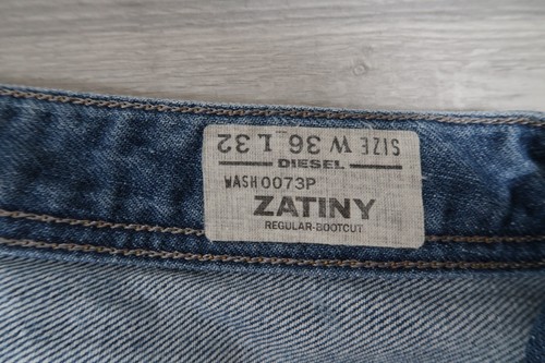 Pantalones de mezclilla para hombre Diesel ZATINY regular bootcut azul W36 L32 lavado 0073P - Imagen 4 de 13