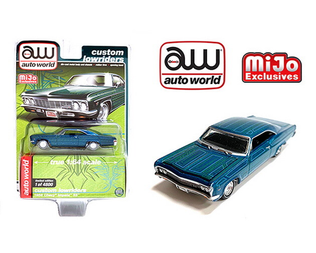 Auto World 1:64 Custom Lowriders 1966 Chevrolet Impala SS Blue