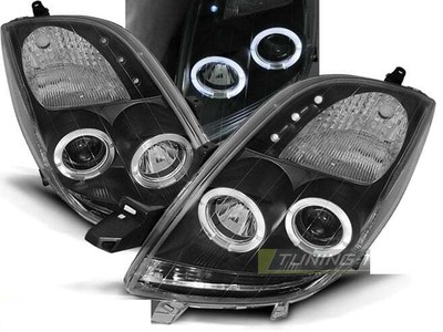 Ajovalot for Toyota YARIS 06-09 Angel Eyes Black LPTO04WL XINO US