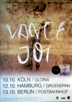 JOY, VANCE - 2014 - Plakat - In Concert - Riptide Tour - Poster