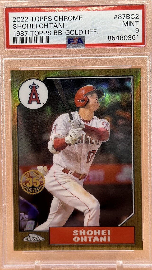 NUMBERED 48/50. 2022 Topps Chrome - 1987 Topps Gold Refractor