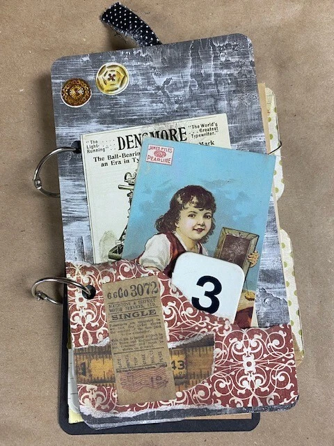 Handmade Starter Vintage/ Junk Journal, Memory Book, Hand-Held Keepsake Journal