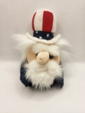 Puffkins Uncle Sam Red White Blue Beard Hat Stars Stripes July New Imperfect Tag