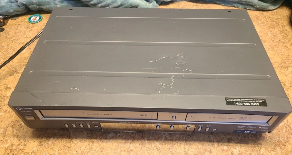 Funai FDRV-90E DVD VCR Combo Player 4 Head Hi-Fi VHS Missing The  Remote.  - Image 2 of 4