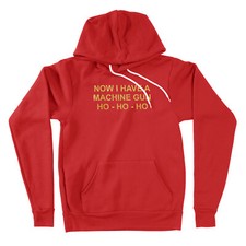 Christmas Holidays Gift Hoodie Sweater Glitter I Have A Machine Gun Ho-Ho-Ho