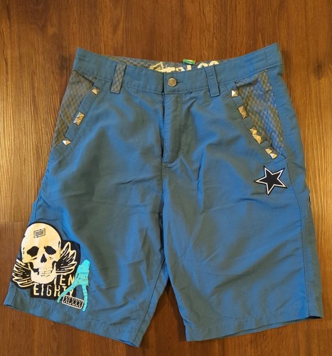 TEN-80 BOARD SHORTS METAL STUDS BLUE SIZE 32. GREAT CONDITION. - Picture 2 of 8