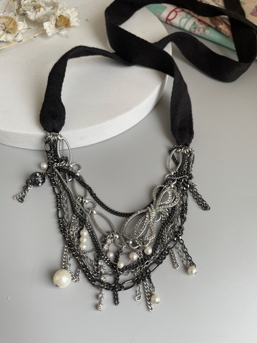 Juicy Couture Silver Tone Statement Tassels Necklace - Picture 5 of 5